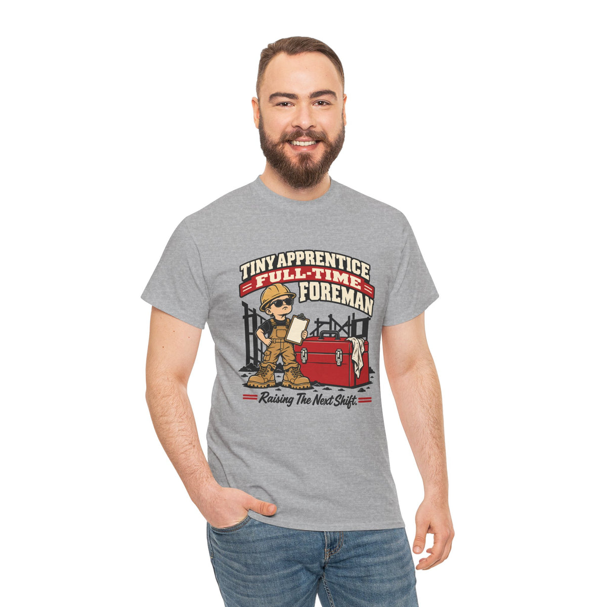 Tiny Apprentice Full-Time Foreman Kids T-Shirt – Raising The Next Shift Construction Tee