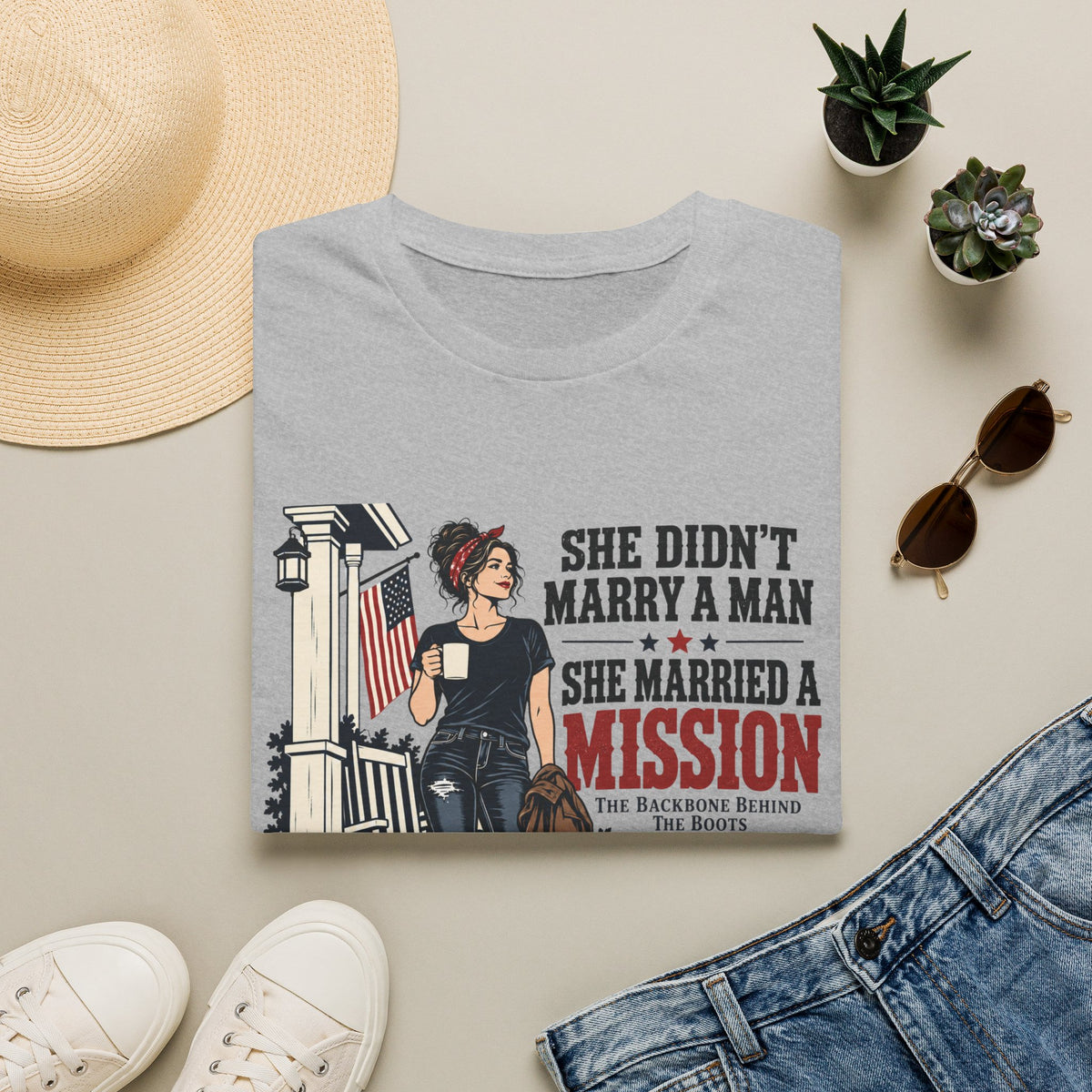 She Didn't Marry a Man She Married a Mission T-Shirt