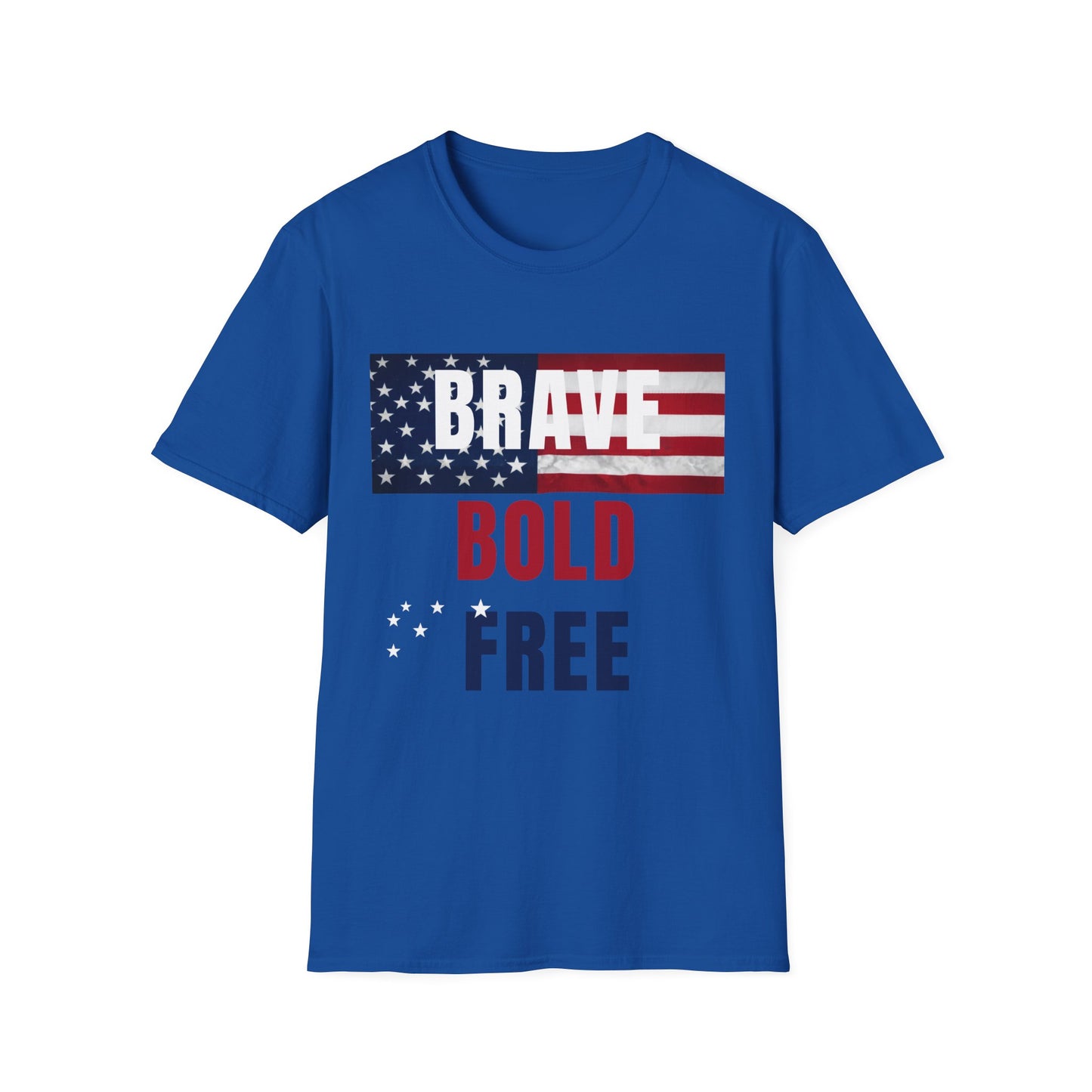 Brave Bold Free American Flag T-Shirt