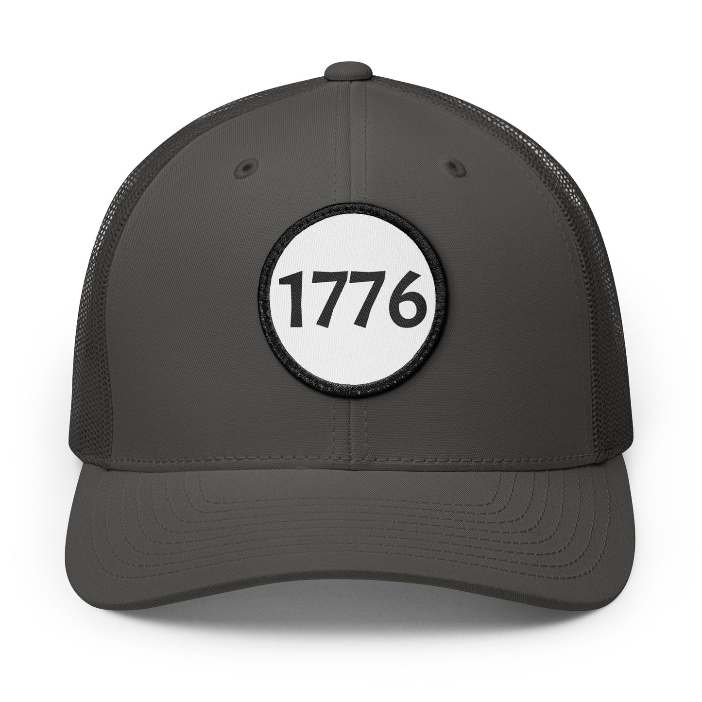 1776 Embroidered Patch Trucker Cap — Patriotic Snapback Hat