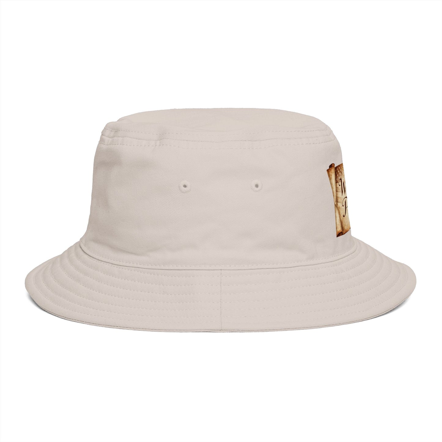 We The People Bucket Hat — Patriotic Vintage Parchment Design