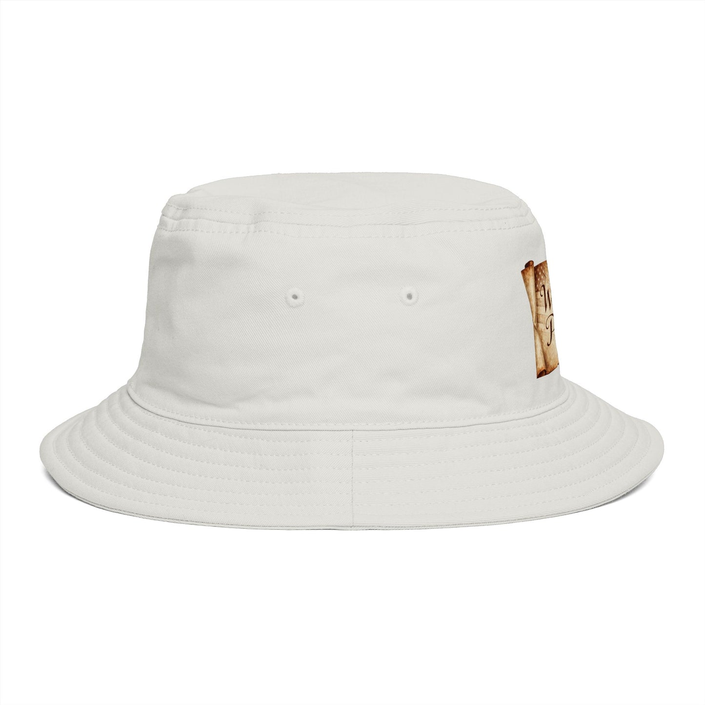We The People Bucket Hat — Patriotic Vintage Parchment Design