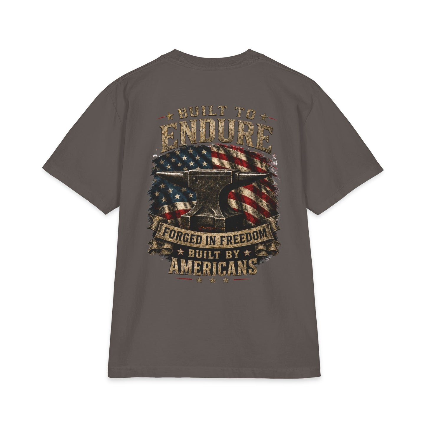 Forged in Freedom T‑Shirt — Patriotic American Vintage Anvil Graphic