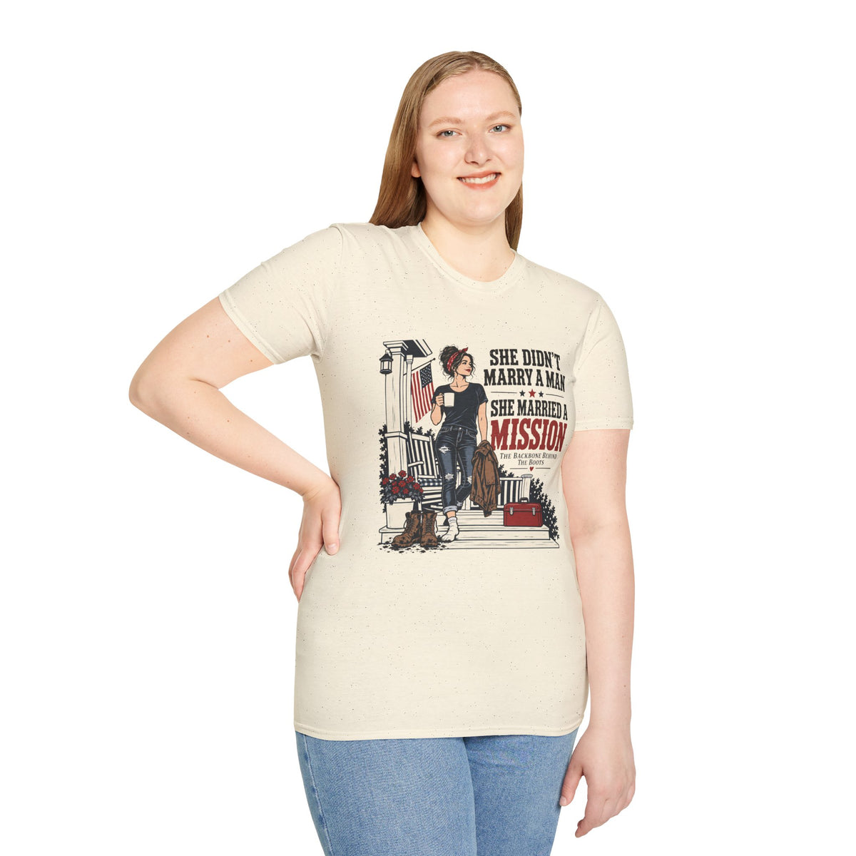 She Didn't Marry a Man She Married a Mission T-Shirt
