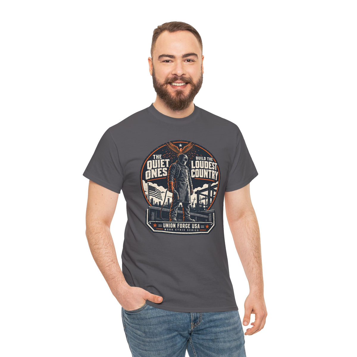 Welders Pride Tee — "The Quiet Ones Make the Loudest Country" Craftsmanship Tribute