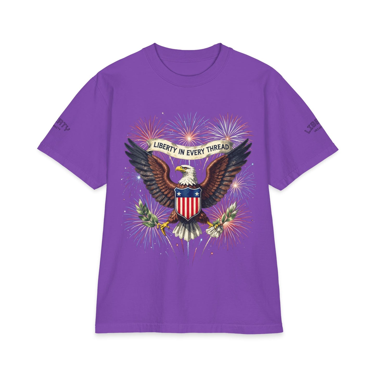 Liberty Eagle T-Shirt — “Liberty in Every Thread” Patriotic Short Sleeve