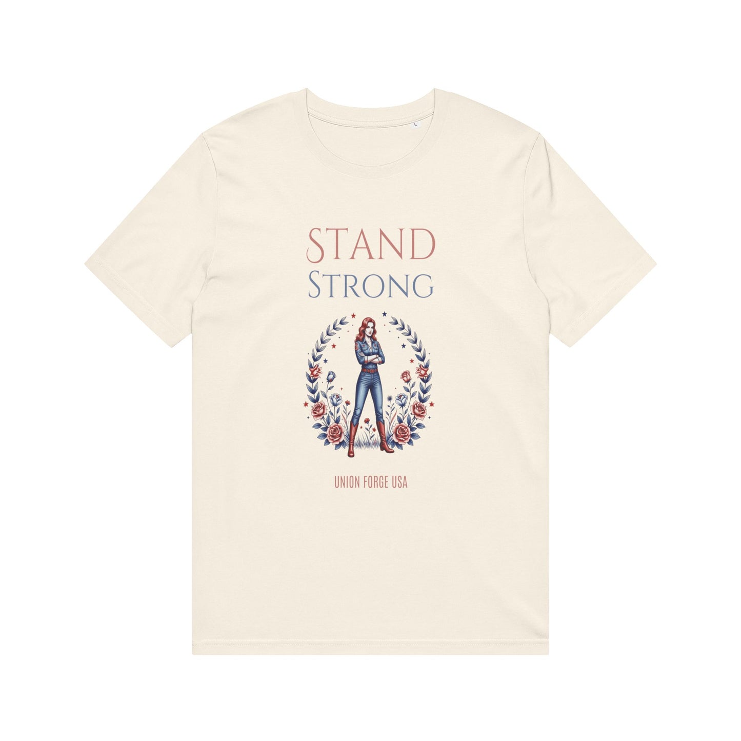 Stand Strong Women's Graphic T-Shirt — Empowerment Floral Design