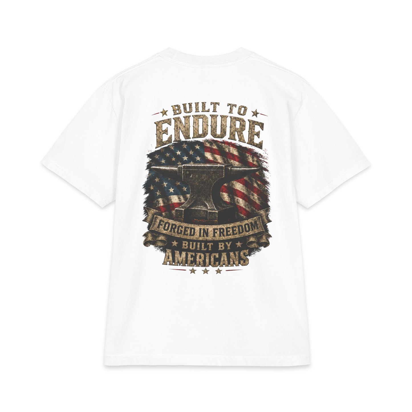 Forged in Freedom T‑Shirt — Patriotic American Vintage Anvil Graphic