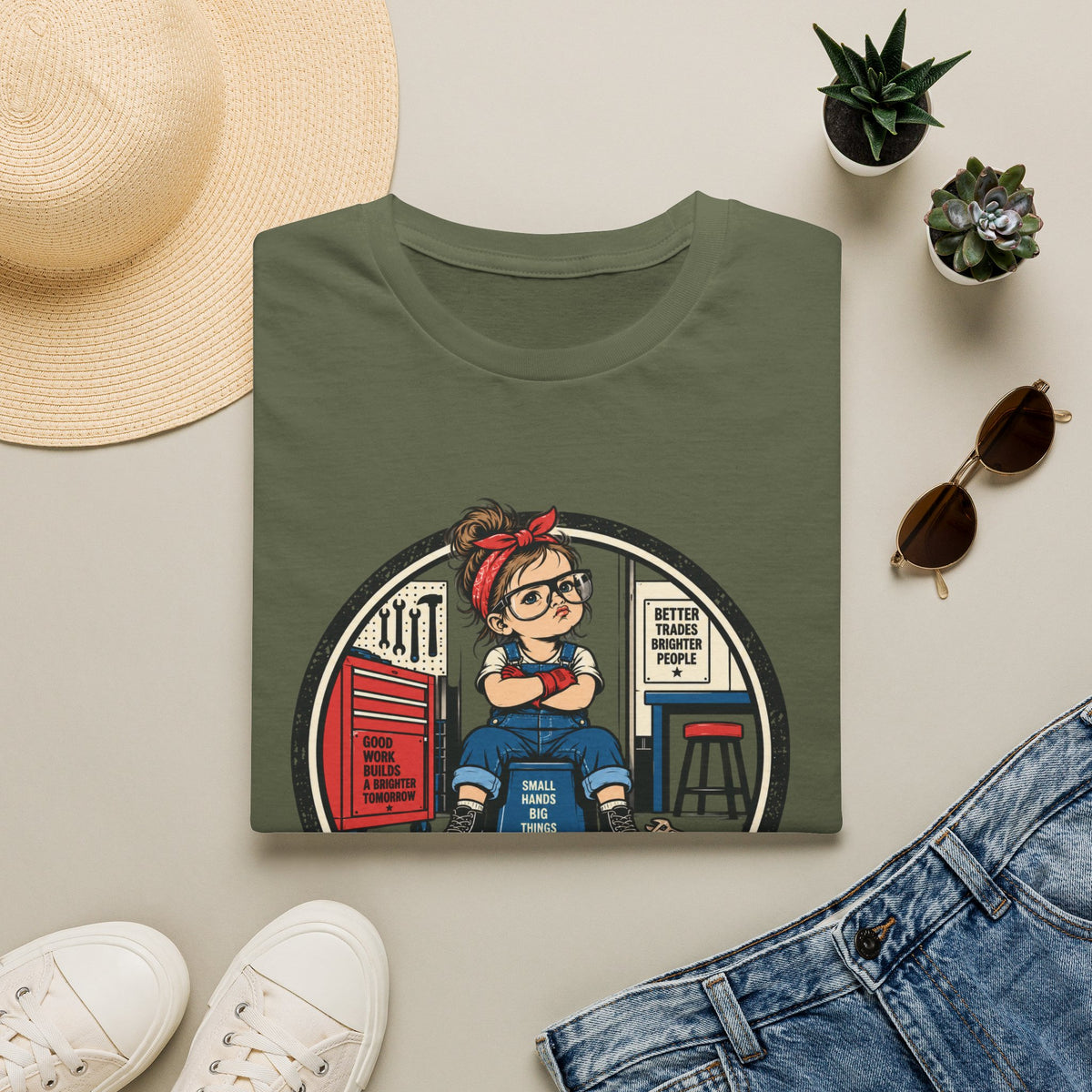 T-Shirt — Cute Kid Union Forger Vintage Worker Graphic
