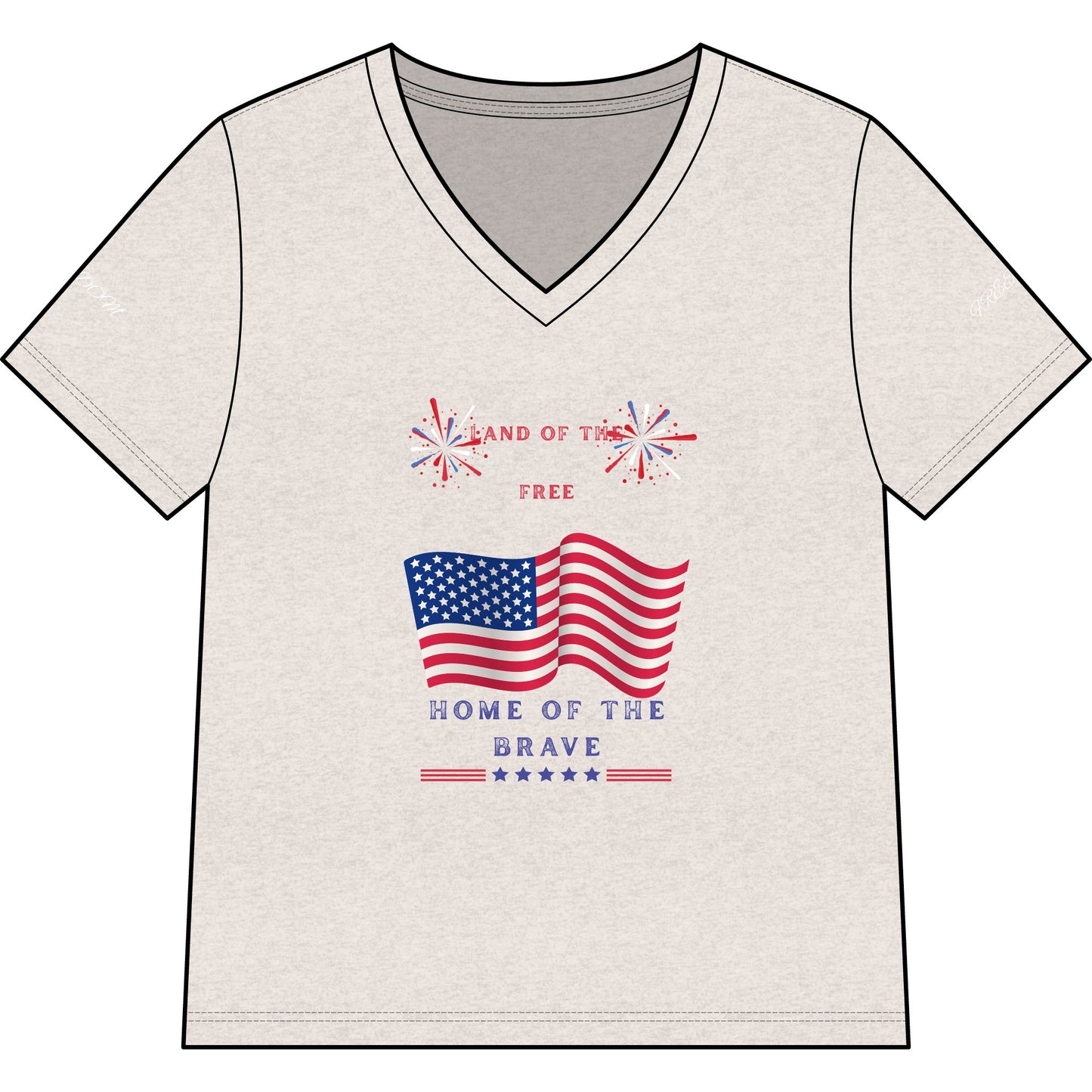 Women’s Relaxed Heather CVC V-Neck Tee