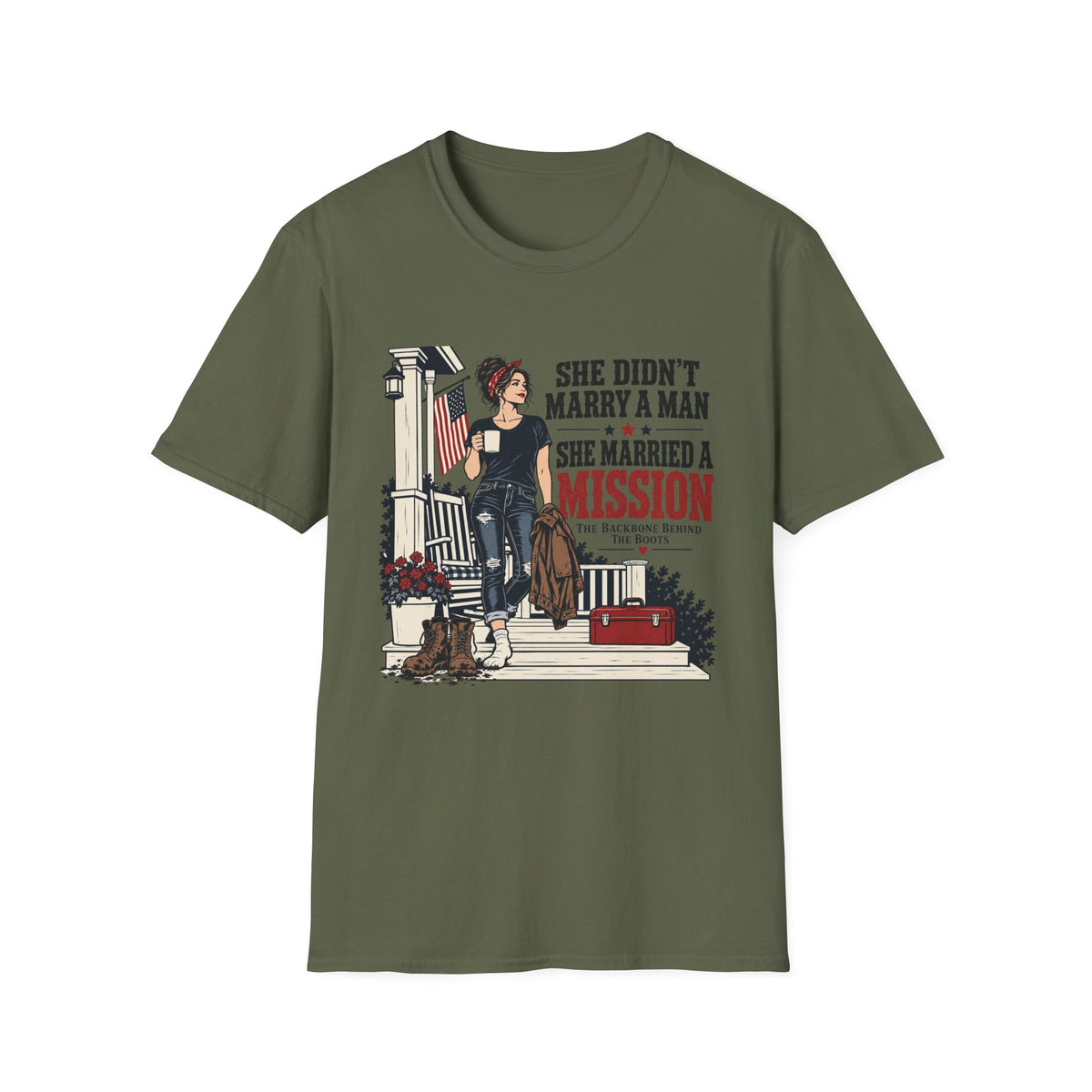 She Didn't Marry a Man She Married a Mission T-Shirt