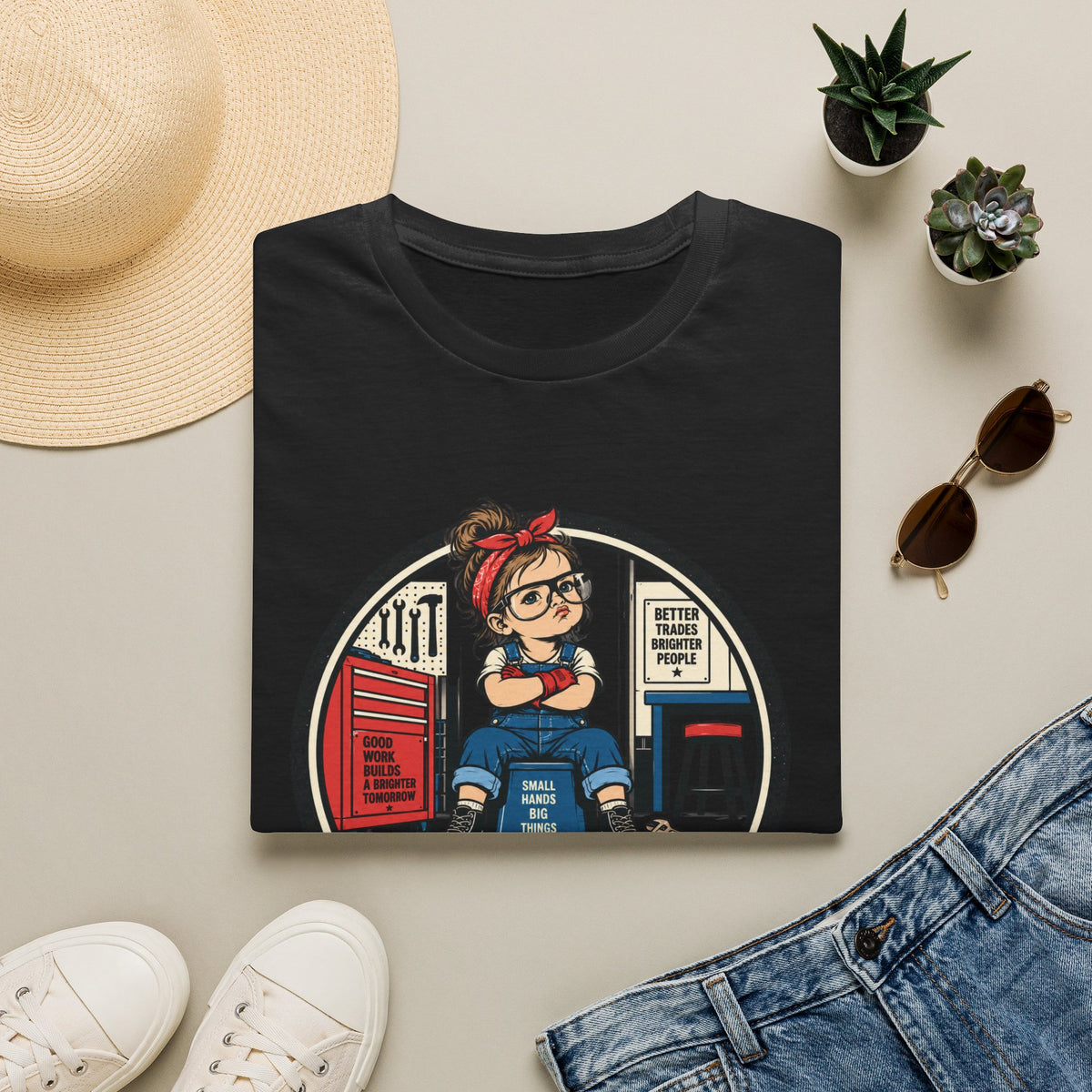 T-Shirt — Cute Kid Union Forger Vintage Worker Graphic