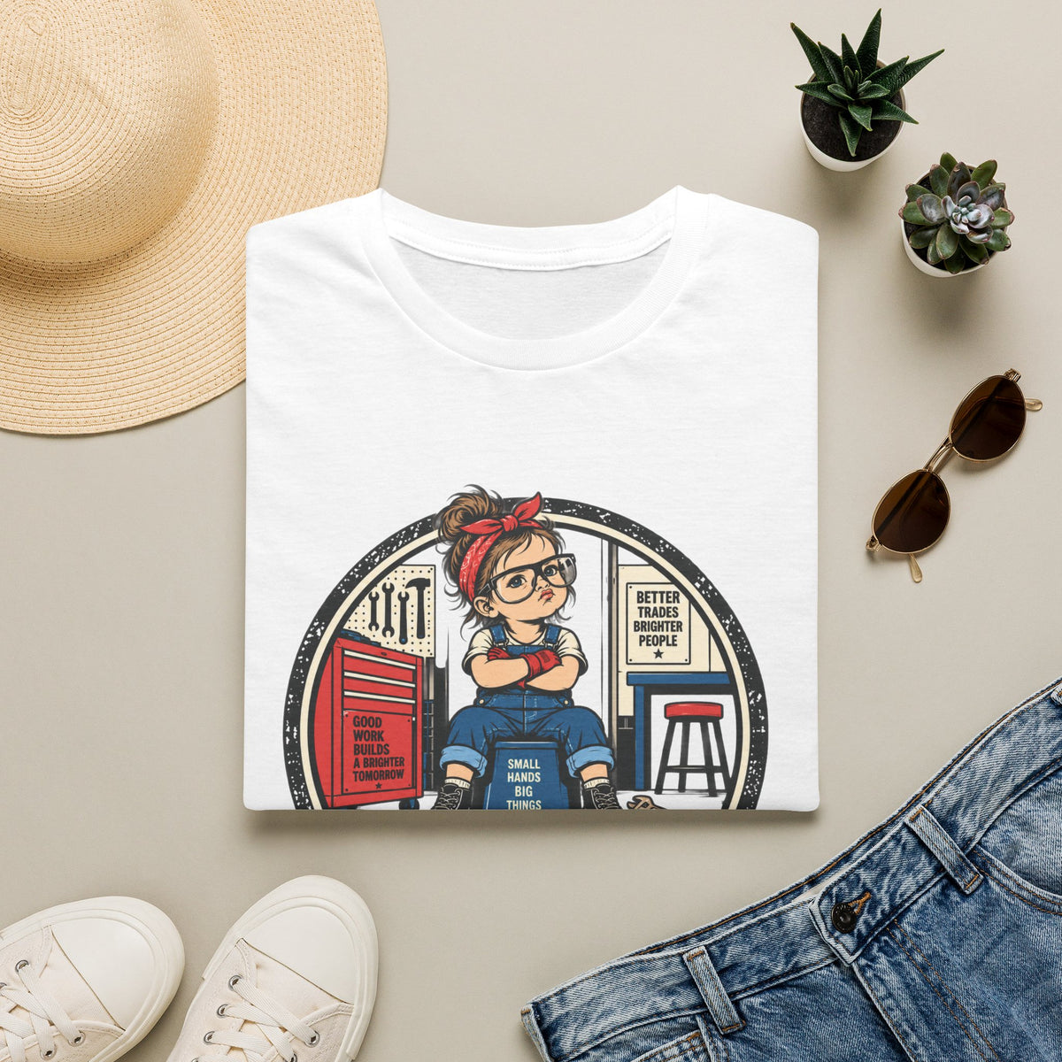 T-Shirt — Cute Kid Union Forger Vintage Worker Graphic
