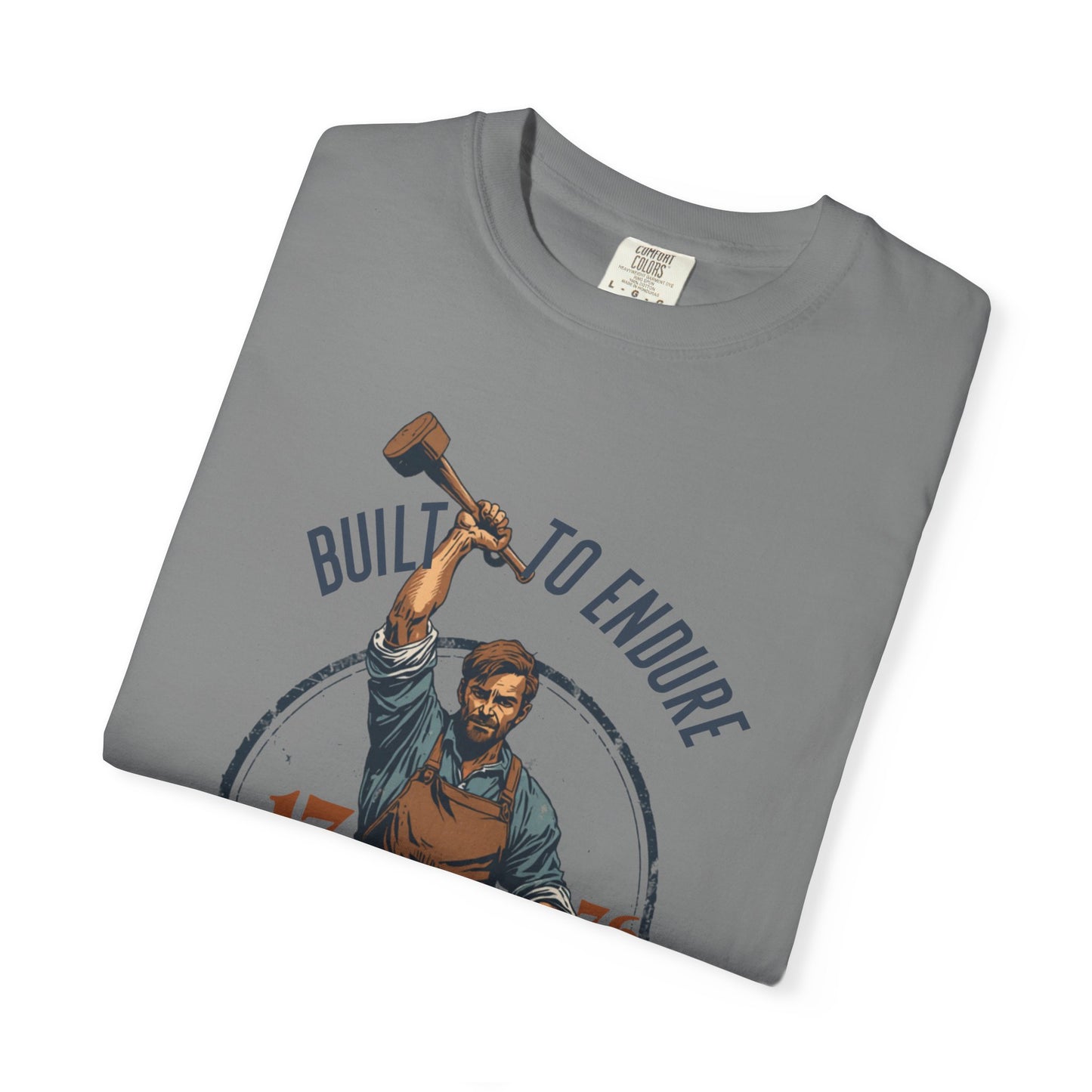 Built to Endure Blacksmith T-Shirt — 1776 Patriotic Vintage Anvil Design