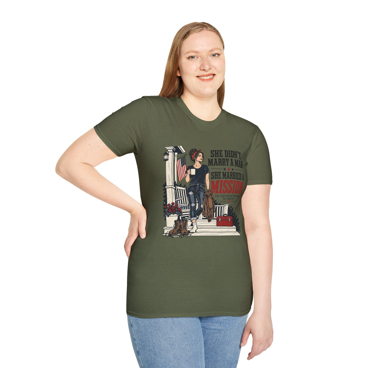 She Didn't Marry a Man She Married a Mission T-Shirt