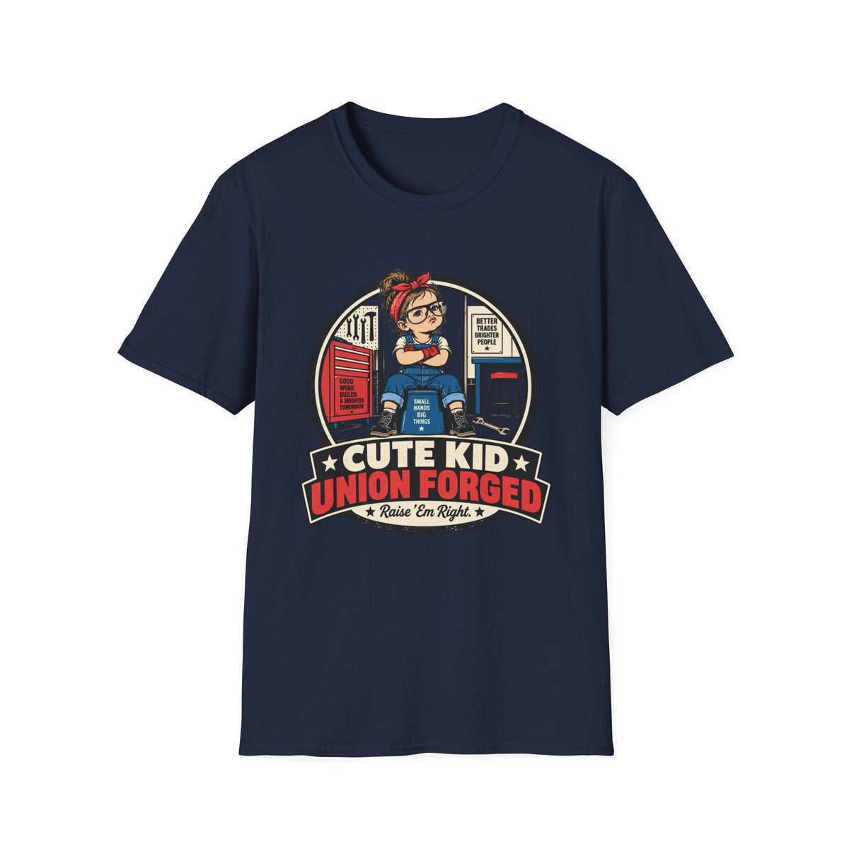 T-Shirt — Cute Kid Union Forger Vintage Worker Graphic