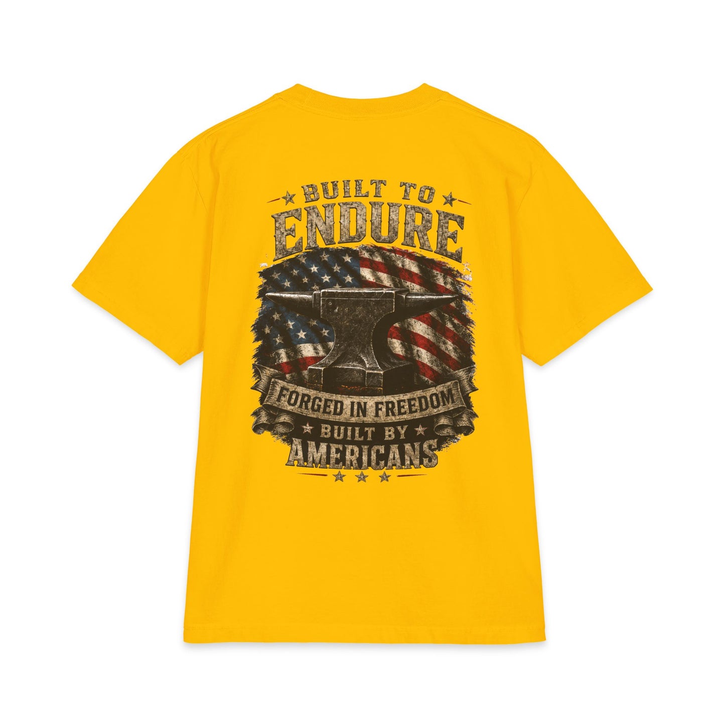 Forged in Freedom T‑Shirt — Patriotic American Vintage Anvil Graphic