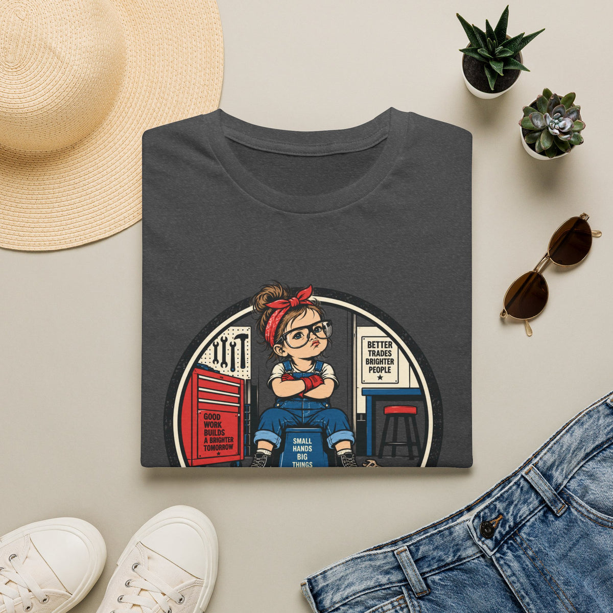 T-Shirt — Cute Kid Union Forger Vintage Worker Graphic