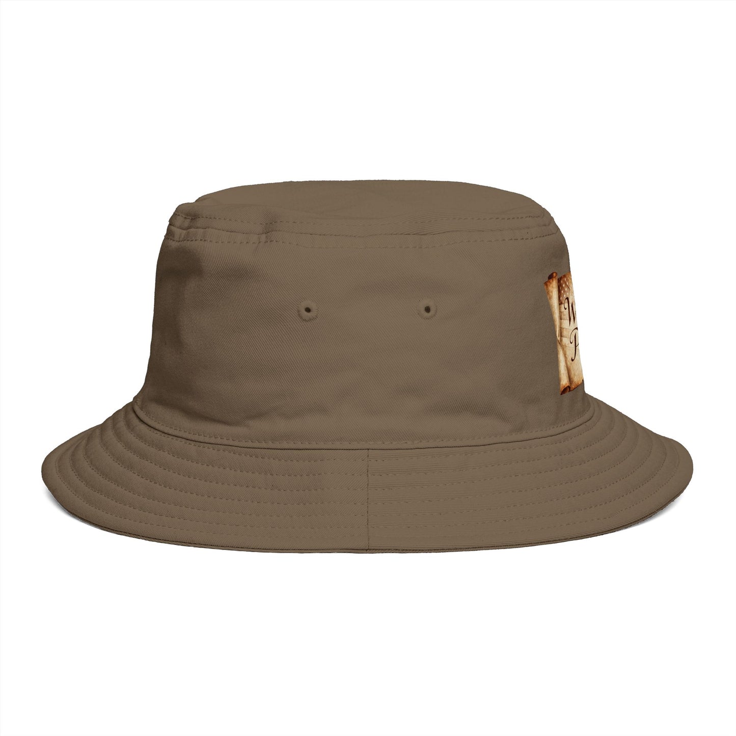 We The People Bucket Hat — Patriotic Vintage Parchment Design