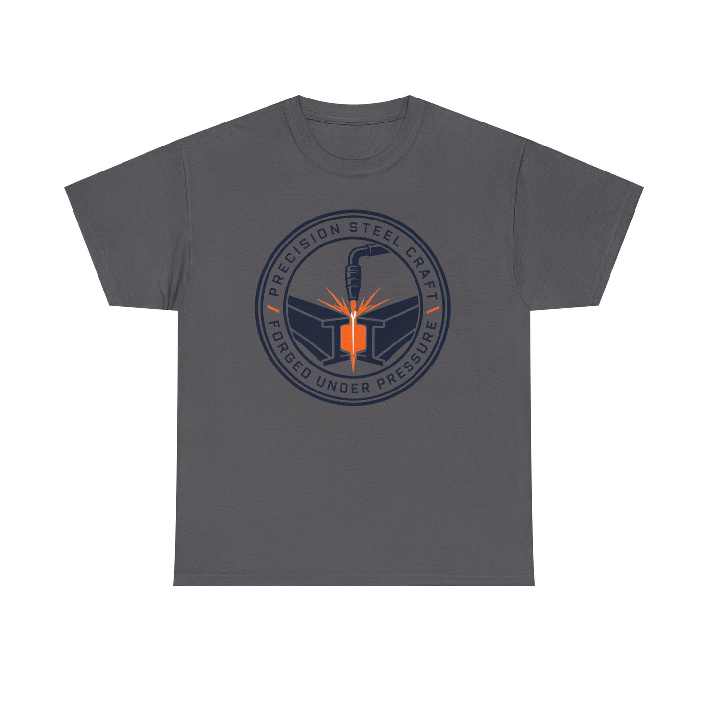 Steel Craft Logo T-Shirt — "Precision Steel Craft: Forged Under Pressure" Graphic Tee