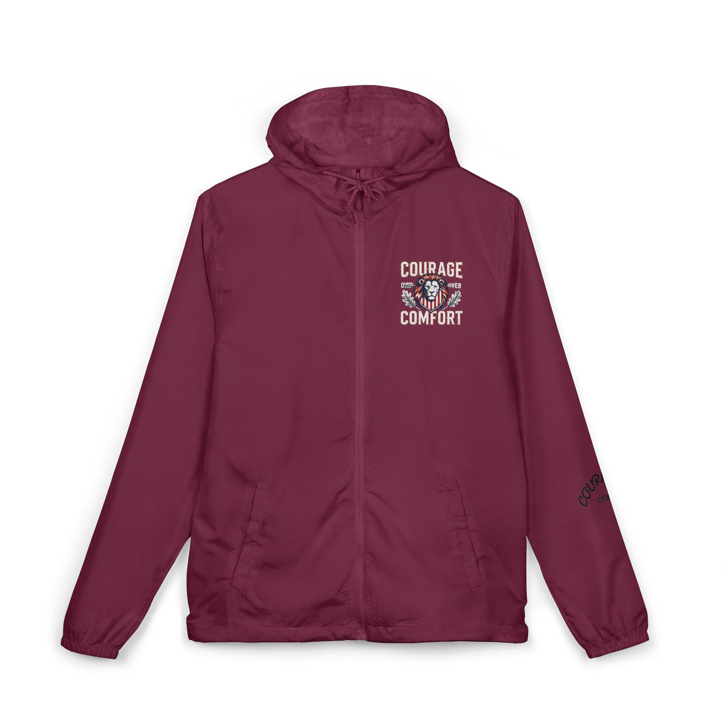 Windbreaker — Courage Over Comfort Lion Graphic Jacket
