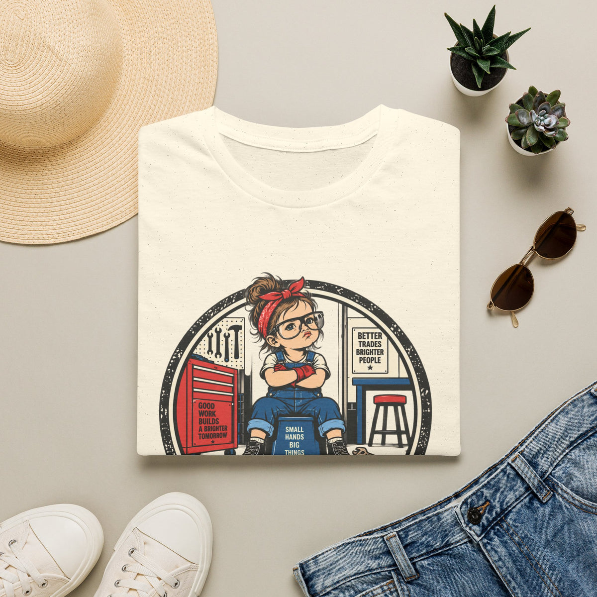 T-Shirt — Cute Kid Union Forger Vintage Worker Graphic