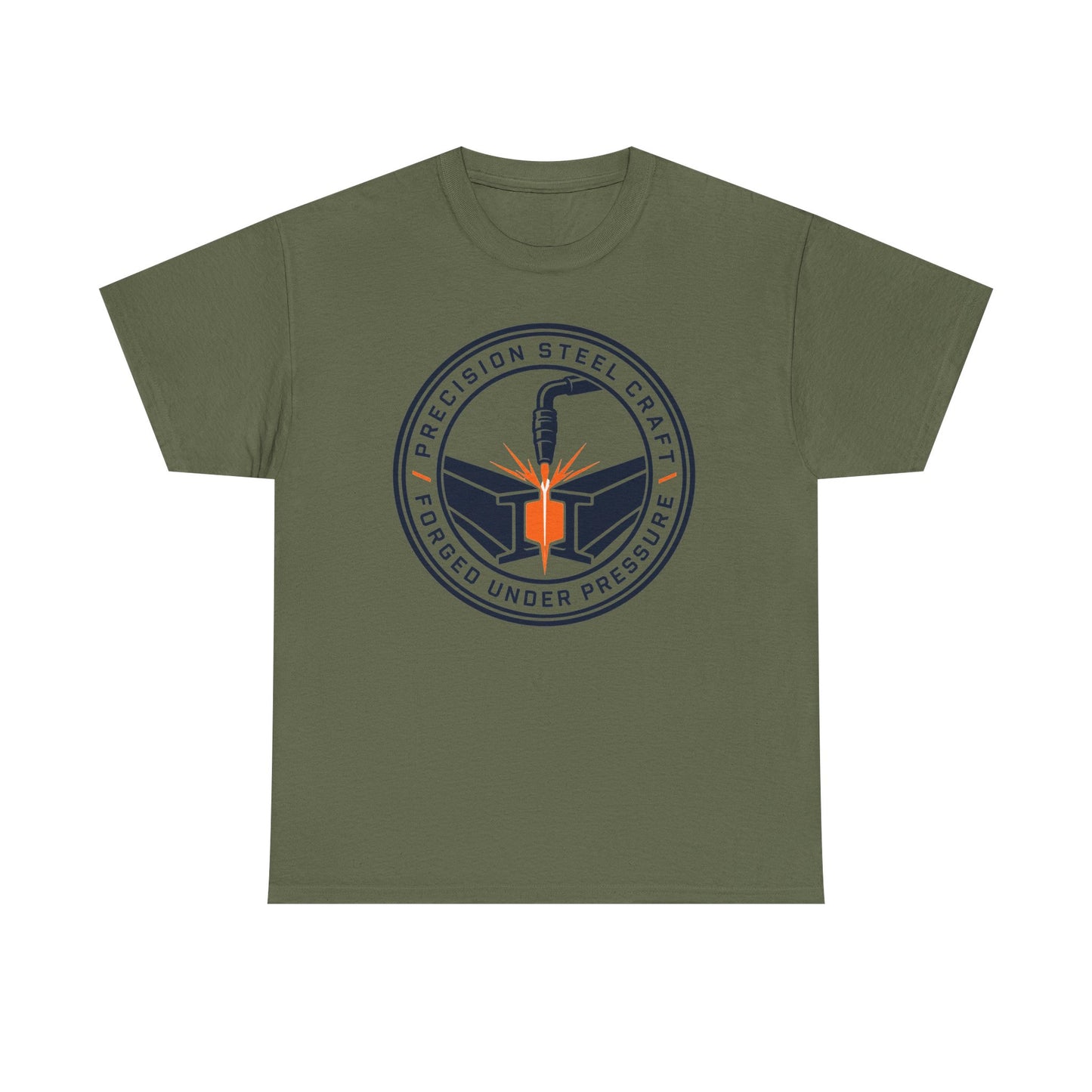 Steel Craft Logo T-Shirt — "Precision Steel Craft: Forged Under Pressure" Graphic Tee