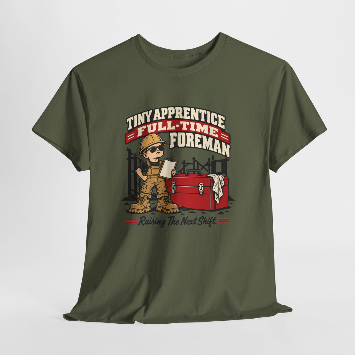 Tiny Apprentice Full-Time Foreman Kids T-Shirt – Raising The Next Shift Construction Tee