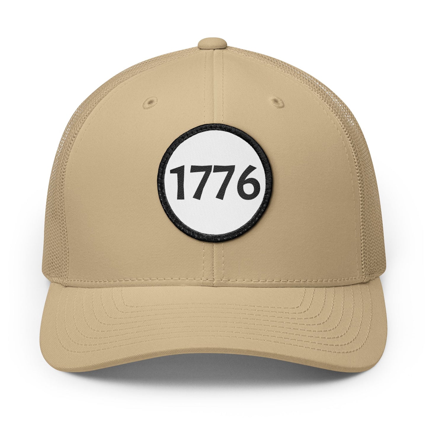 1776 Embroidered Patch Trucker Cap — Patriotic Snapback Hat