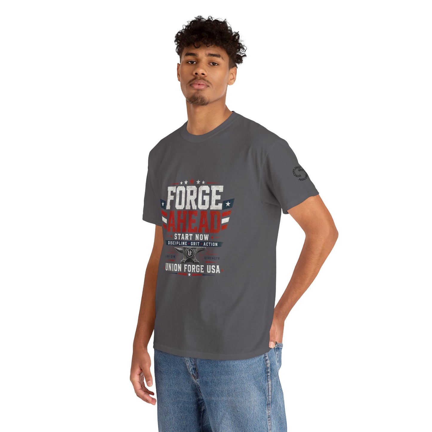 Forge Ahead USA Tee — Patriotic 'Forge Ahead' Motivational Graphic T-Shirt