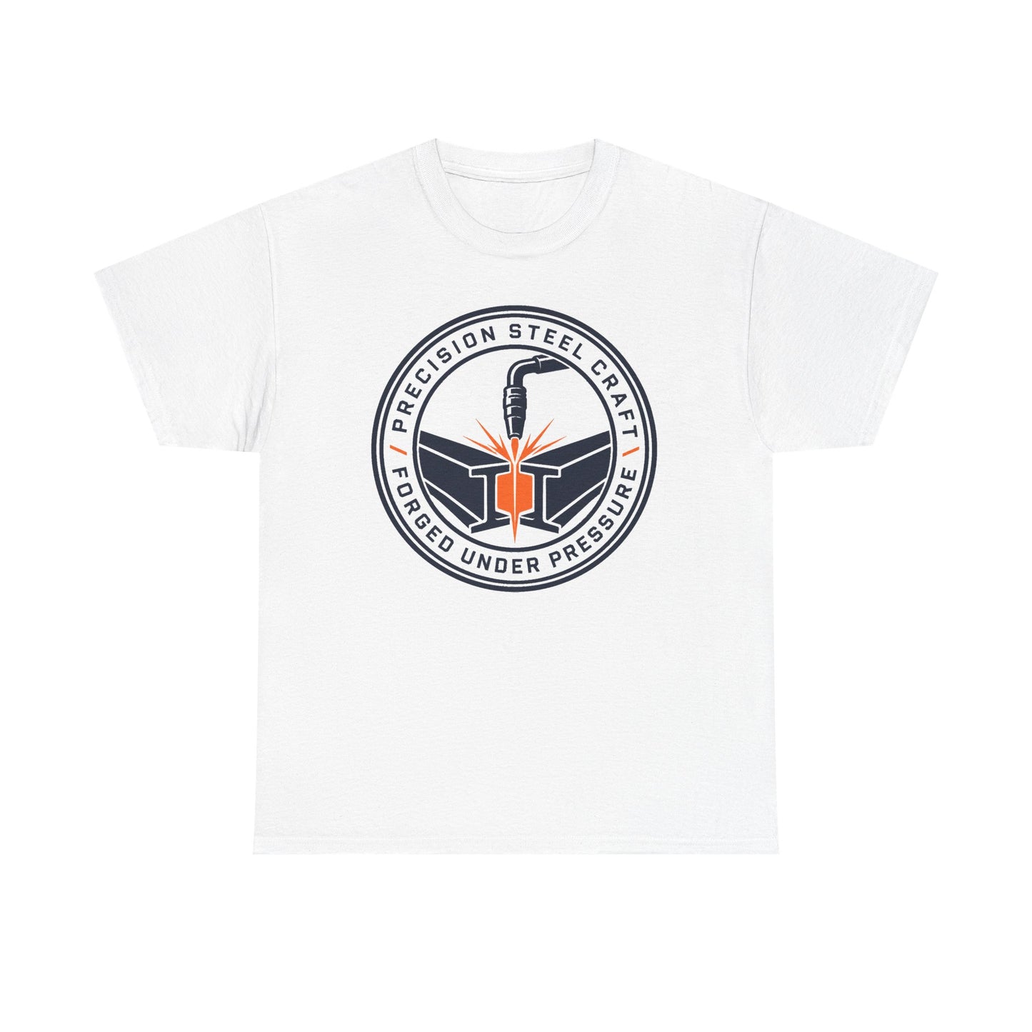Steel Craft Logo T-Shirt — "Precision Steel Craft: Forged Under Pressure" Graphic Tee