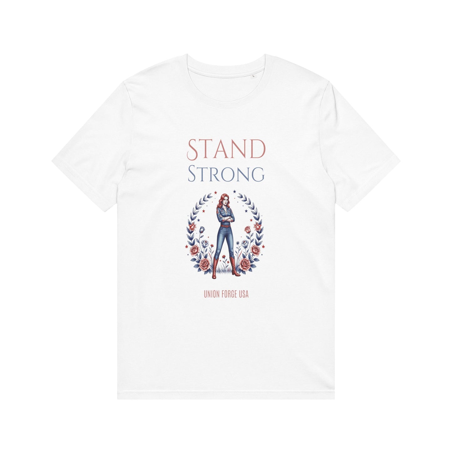 Stand Strong Women's Graphic T-Shirt — Empowerment Floral Design