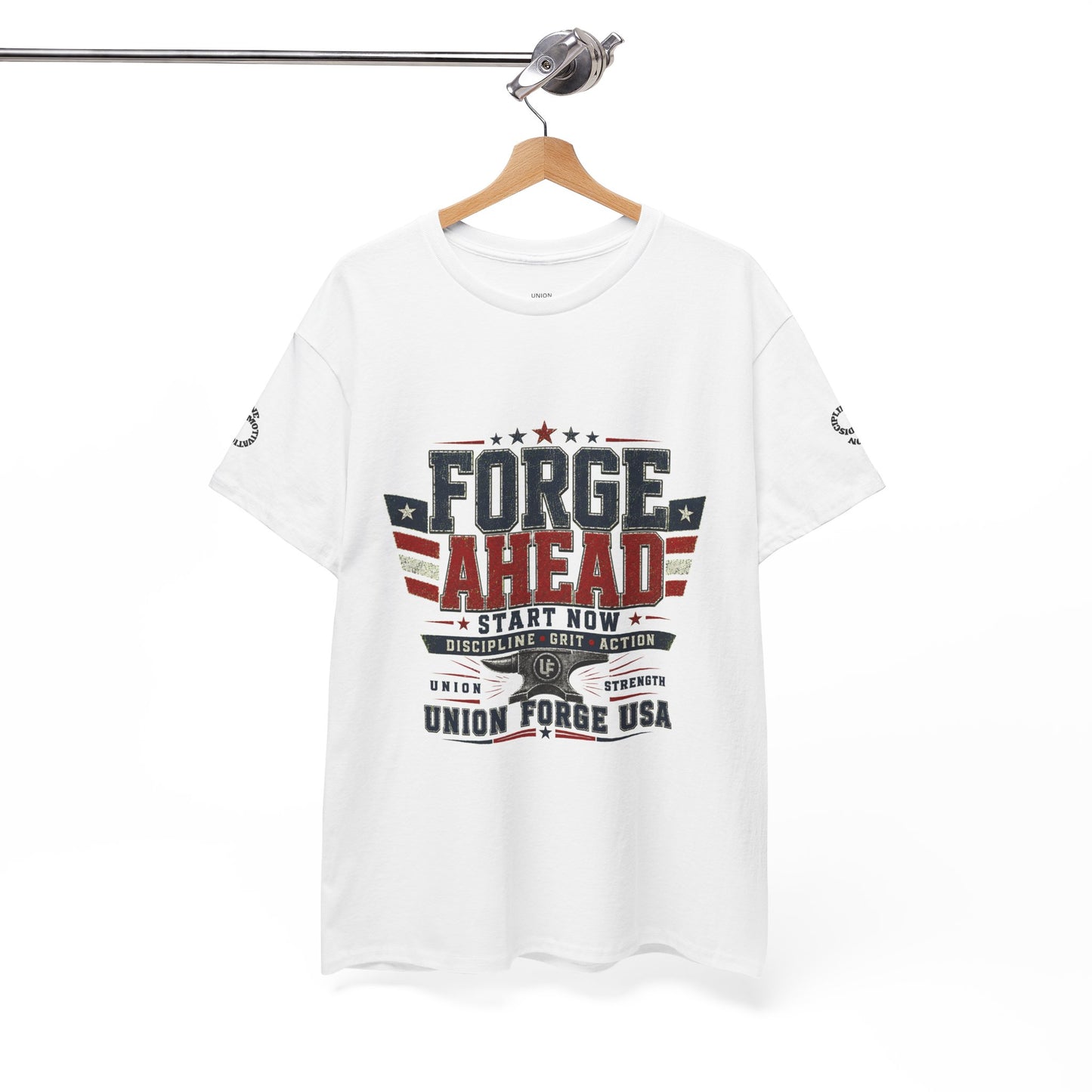 Forge Ahead USA Tee — Patriotic 'Forge Ahead' Motivational Graphic T-Shirt
