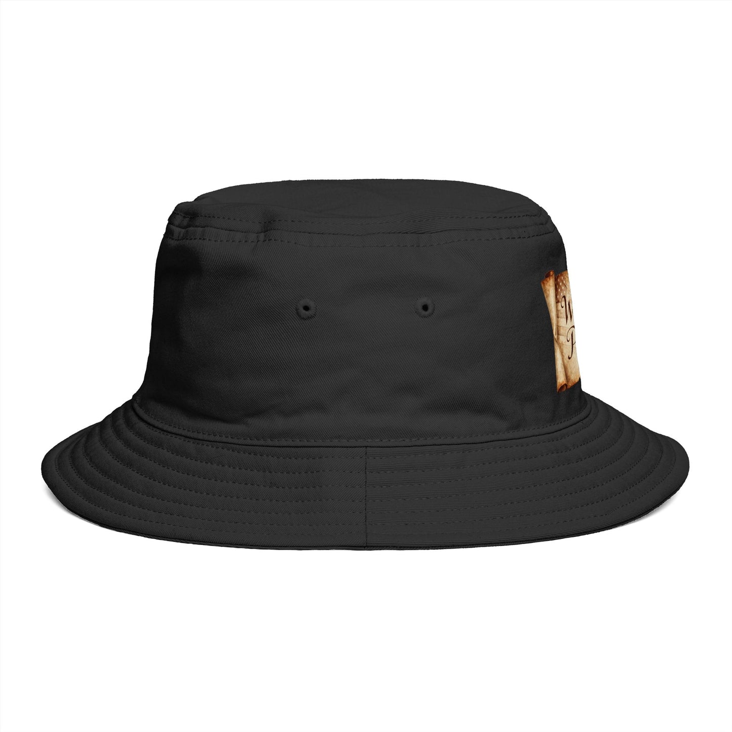 We The People Bucket Hat — Patriotic Vintage Parchment Design