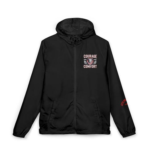 Windbreaker — Courage Over Comfort Lion Graphic Jacket