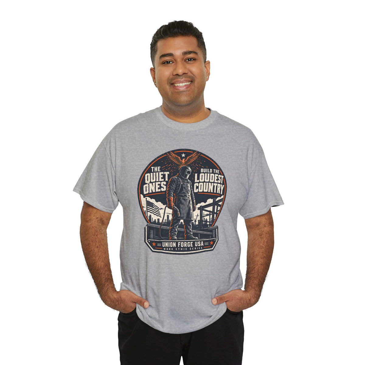 Welders Pride Tee — "The Quiet Ones Make the Loudest Country" Craftsmanship Tribute