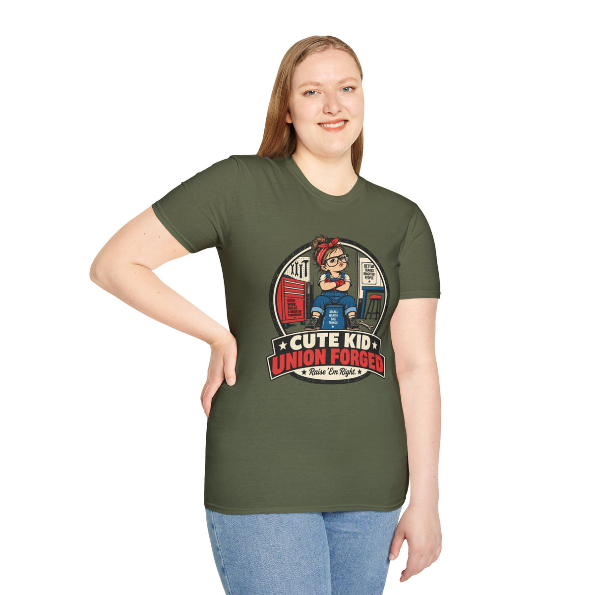T-Shirt — Cute Kid Union Forger Vintage Worker Graphic