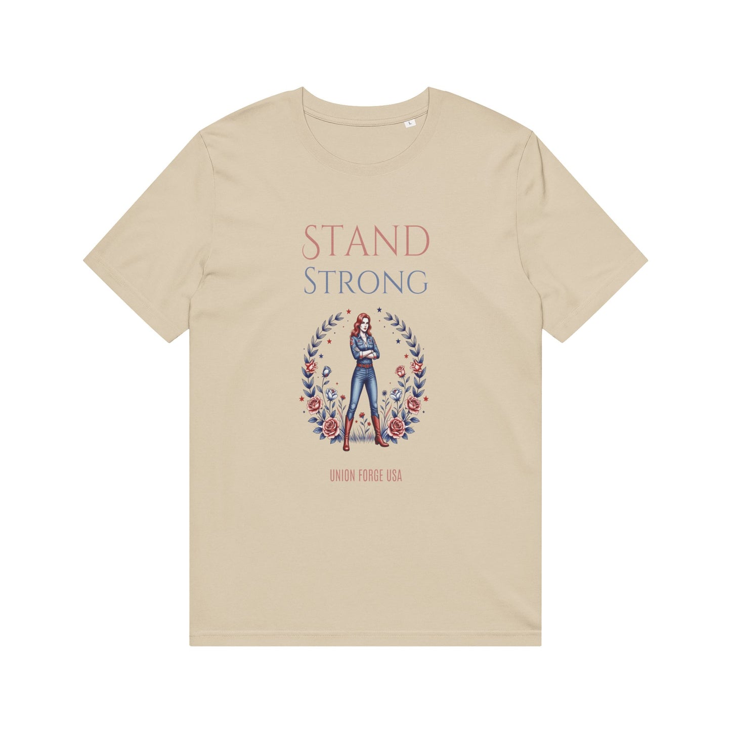 Stand Strong Women's Graphic T-Shirt — Empowerment Floral Design