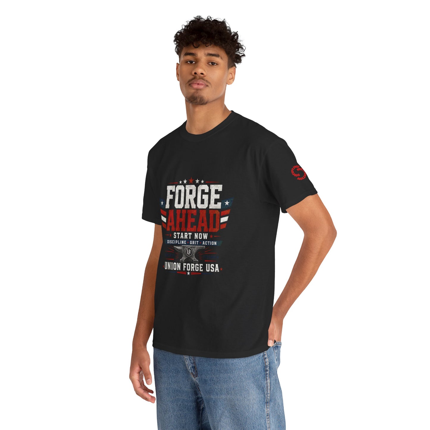 Forge Ahead USA Tee — Patriotic 'Forge Ahead' Motivational Graphic T-Shirt