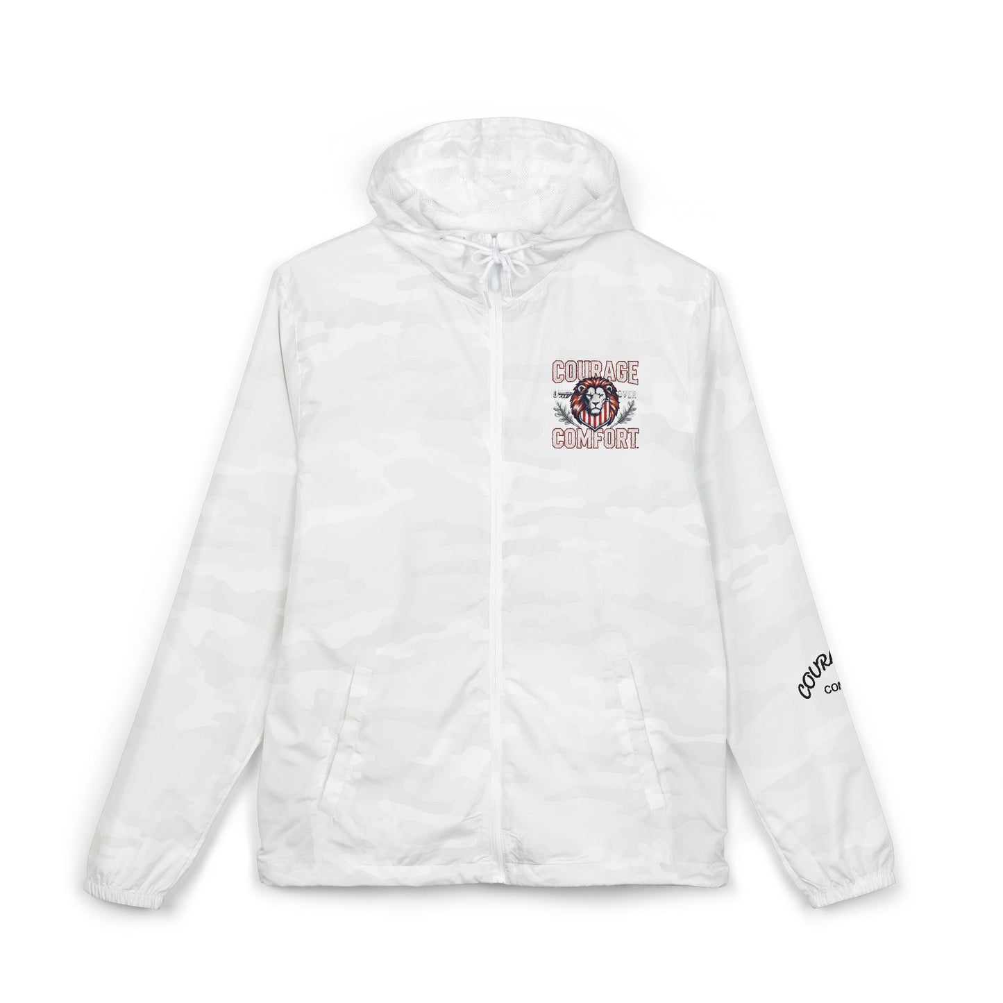 Windbreaker — Courage Over Comfort Lion Graphic Jacket
