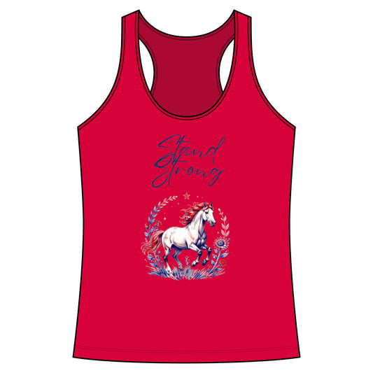 Women's Patriotic Racerback Tank — Union Forge USA American Pride Graphic Tank Top