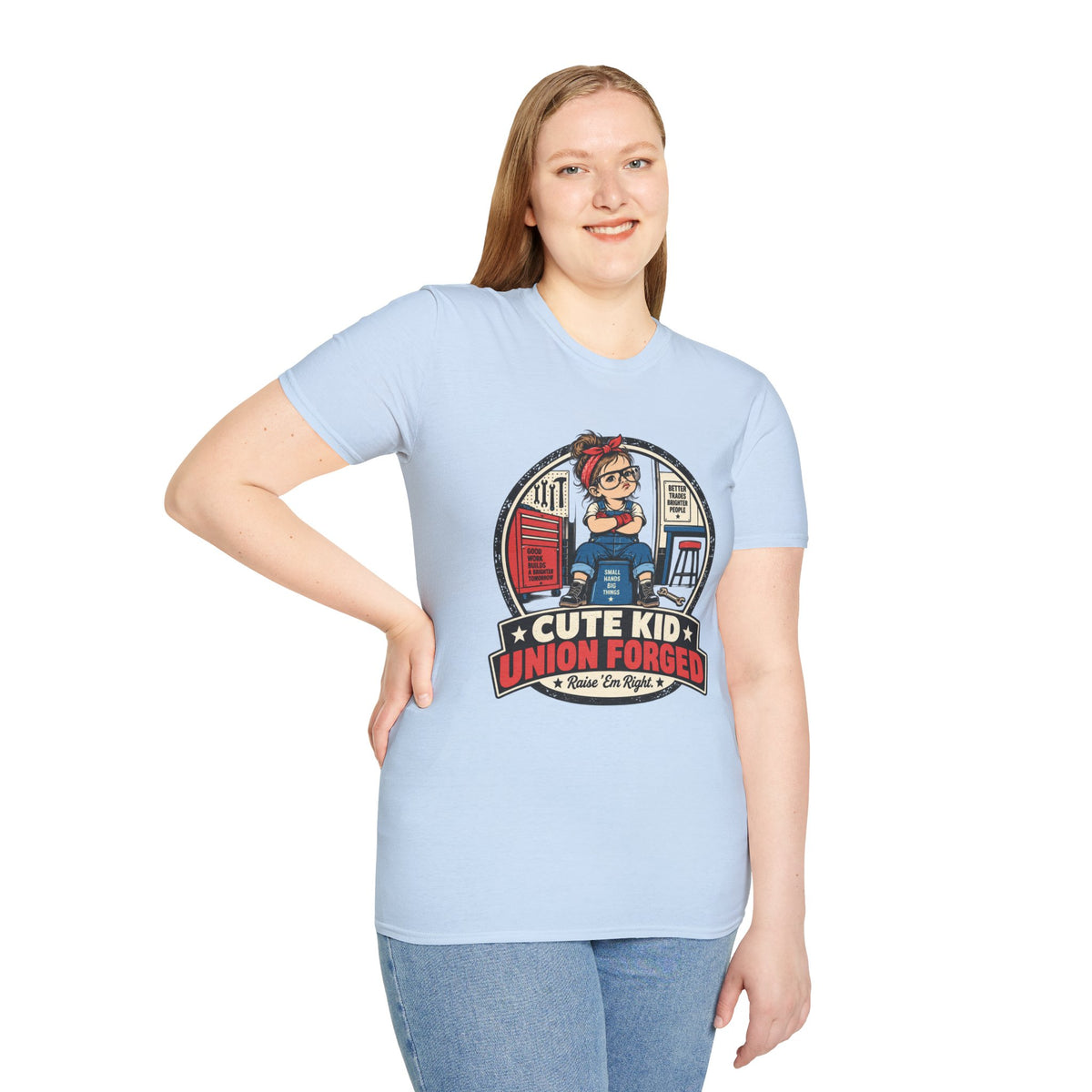 T-Shirt — Cute Kid Union Forger Vintage Worker Graphic