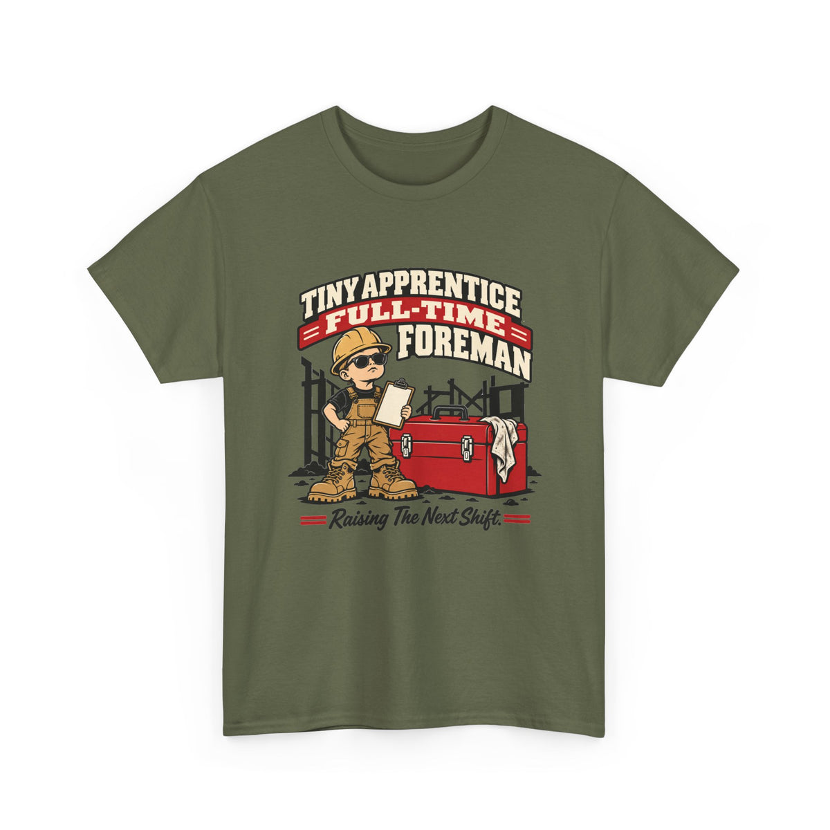 Tiny Apprentice Full-Time Foreman Kids T-Shirt – Raising The Next Shift Construction Tee