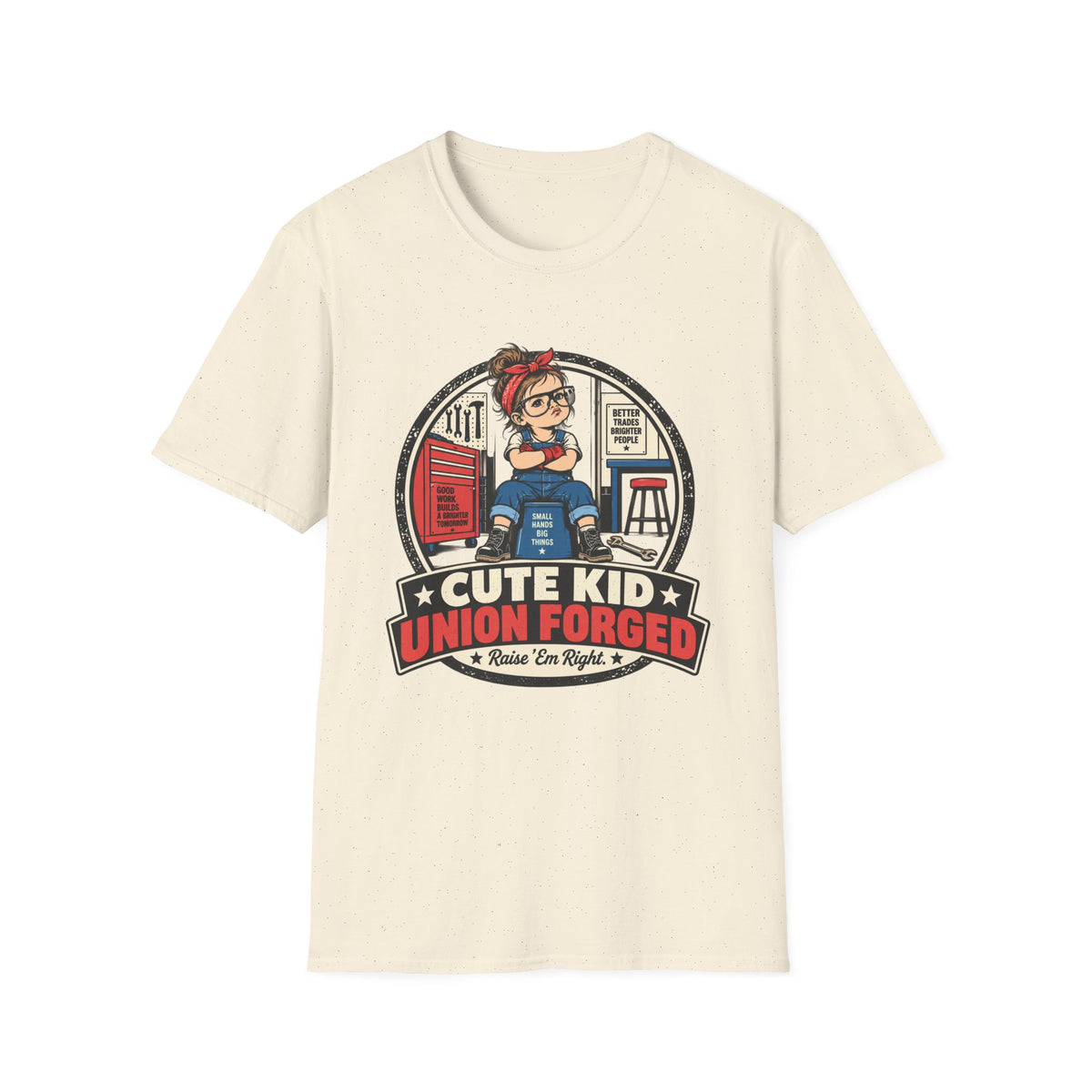 T-Shirt — Cute Kid Union Forger Vintage Worker Graphic